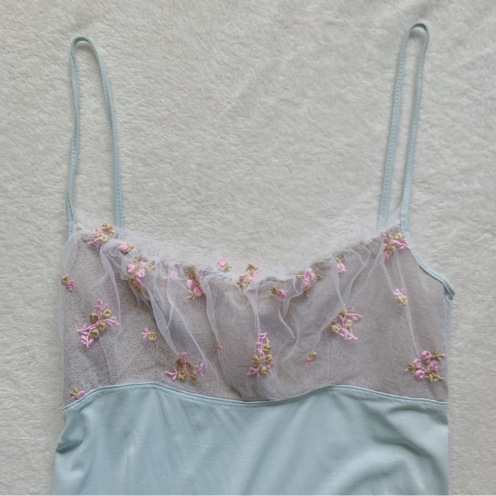 baby blue floral morgan de toi dress🤍🌸